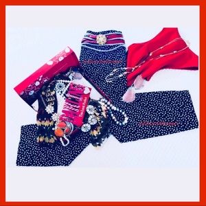 Ann Taylor Loft Black Polka Dot Crop Pants